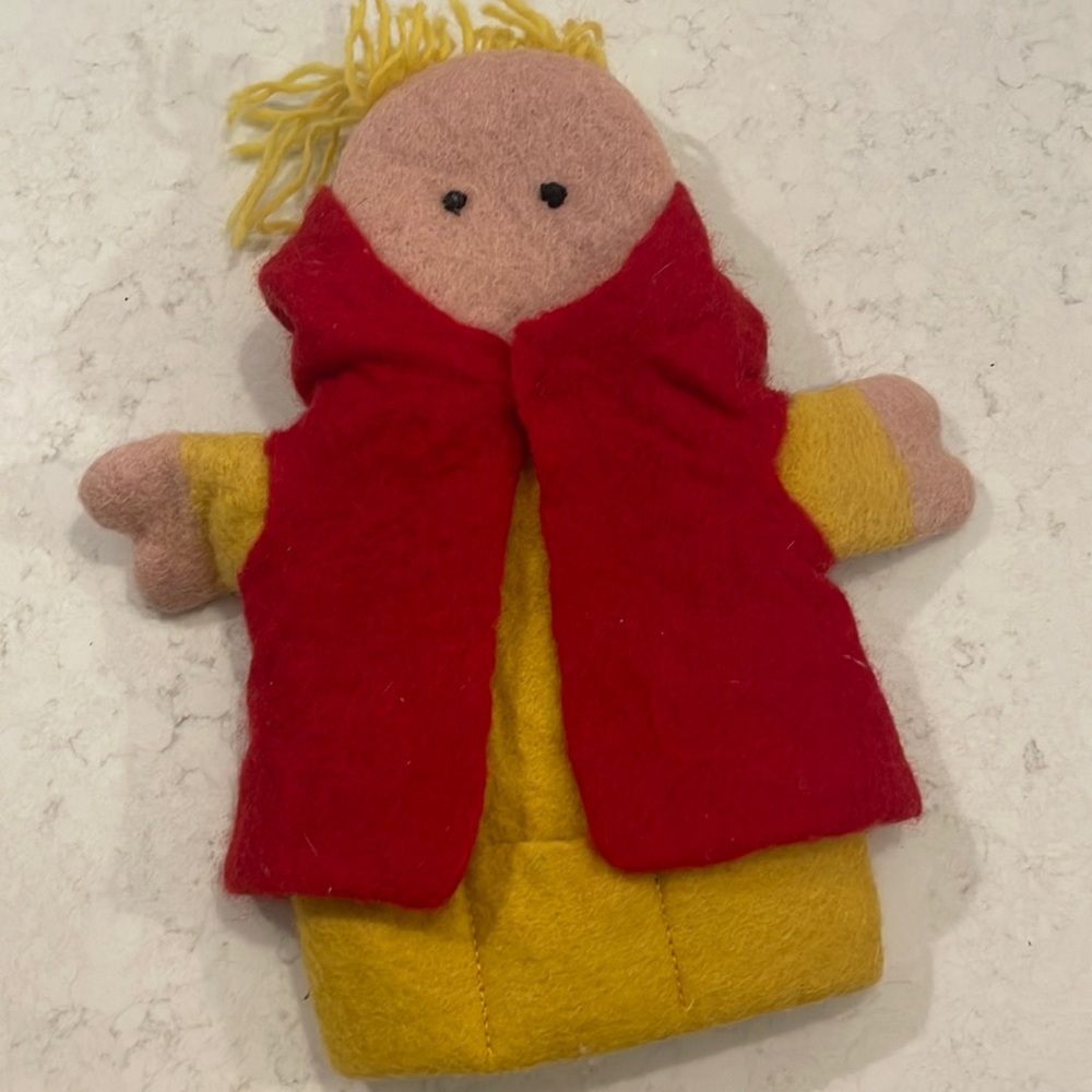 Felt hand puppet handmade